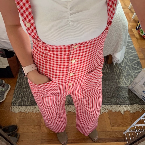 Vintage Pants - VINTAGE!!! One of a Kind Gingham Overalls